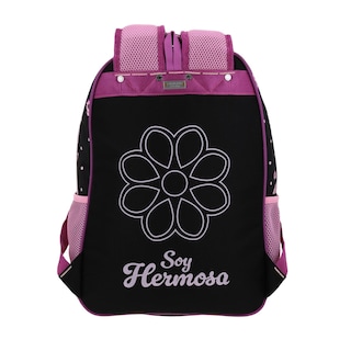 Foto 8 | Mochila Negra Con Flores Moradas Chenson Happy Girl Suji