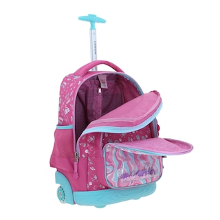 Foto 7 | Mochila Rosa Con Ruedas Con Gatito Y Confeti Encapsulado Happy Girl Ajua