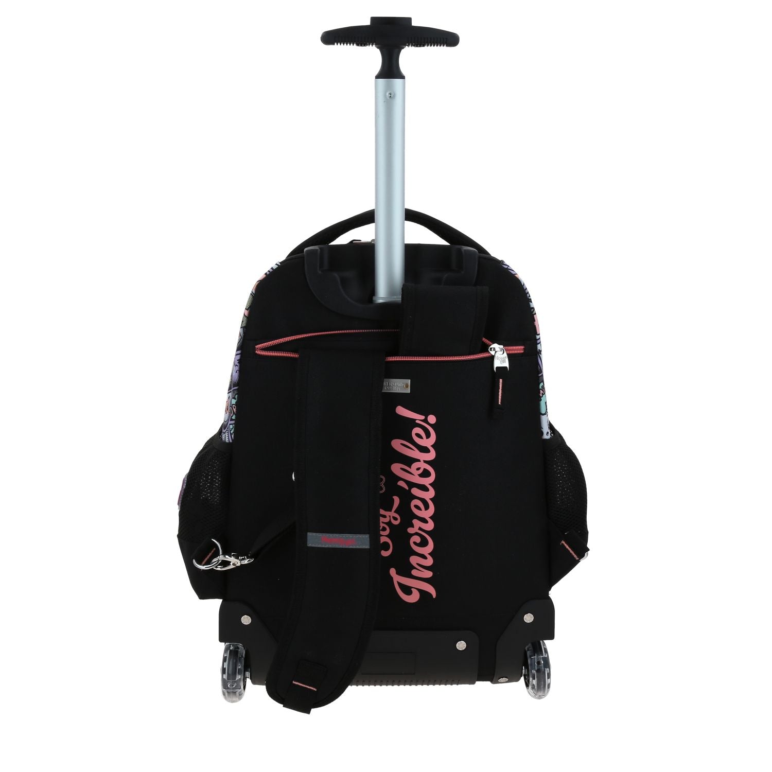 Foto 5 pulgar | Mochila Con Ruedas Negra Multicolor Chenson Happy Girl Mixco