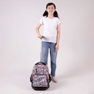 Foto 8 | Mochila Con Ruedas Negra Multicolor Chenson Happy Girl Mixco