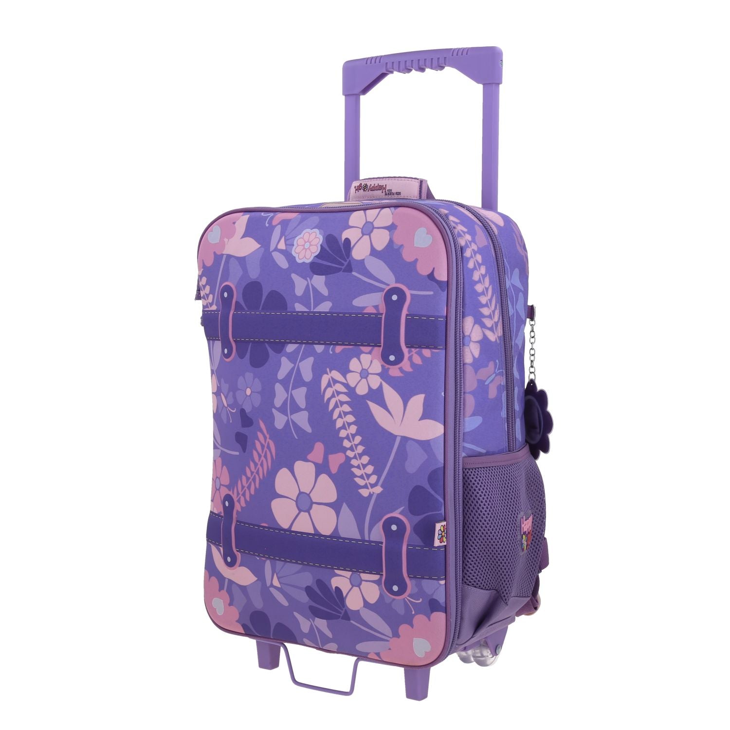 Foto 3 pulgar | Mochila Morada Con Ruedas Happy Girl Bagster
