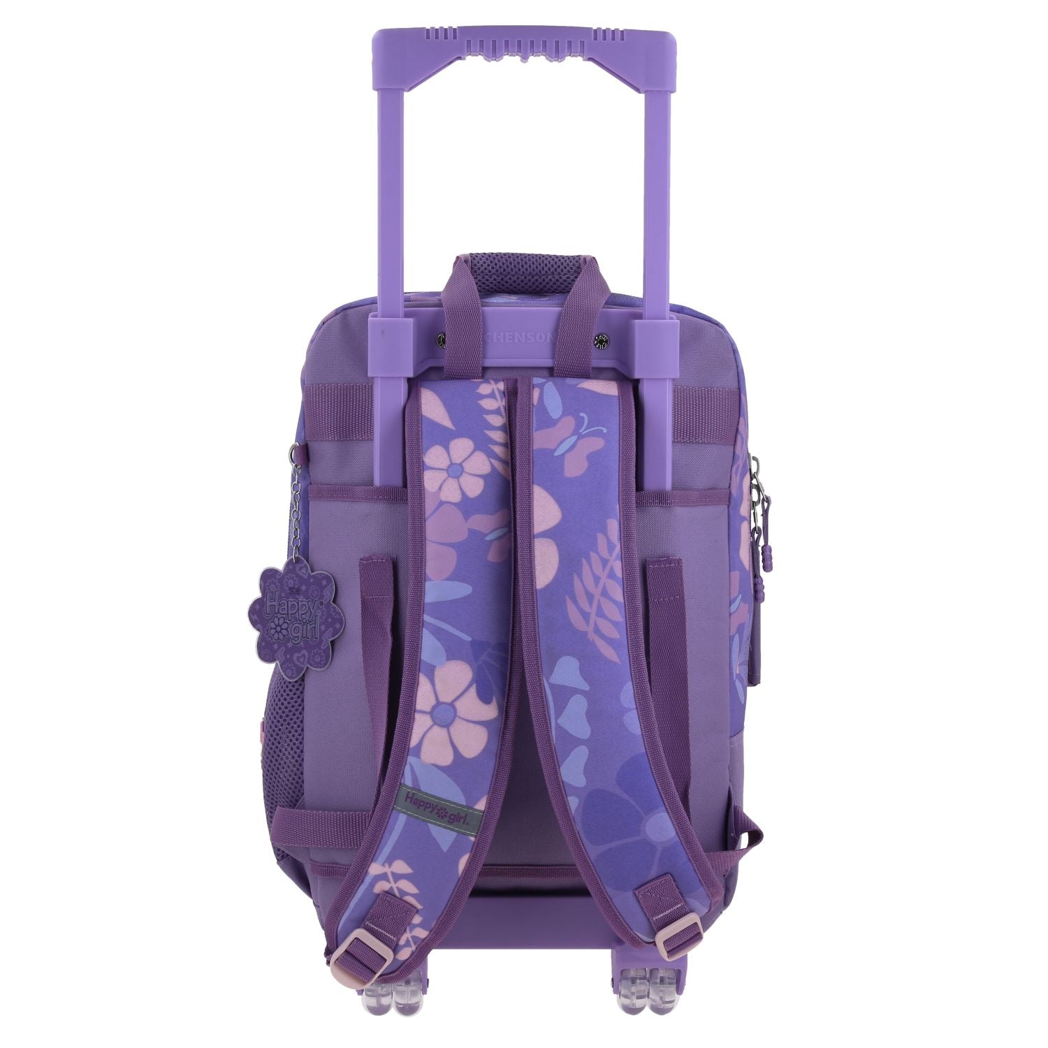 Foto 5 pulgar | Mochila Morada Con Ruedas Happy Girl Bagster