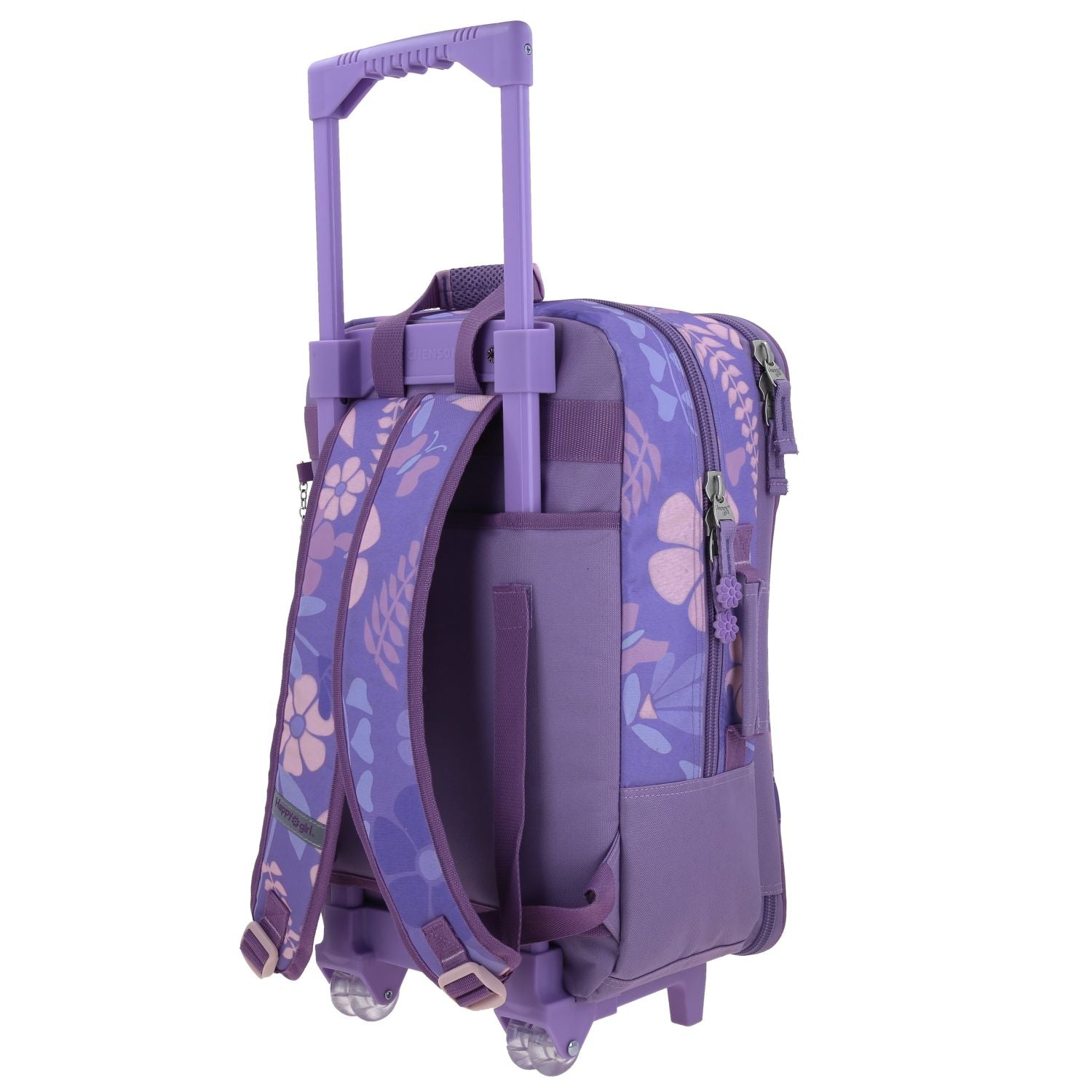 Foto 6 pulgar | Mochila Morada Con Ruedas Happy Girl Bagster