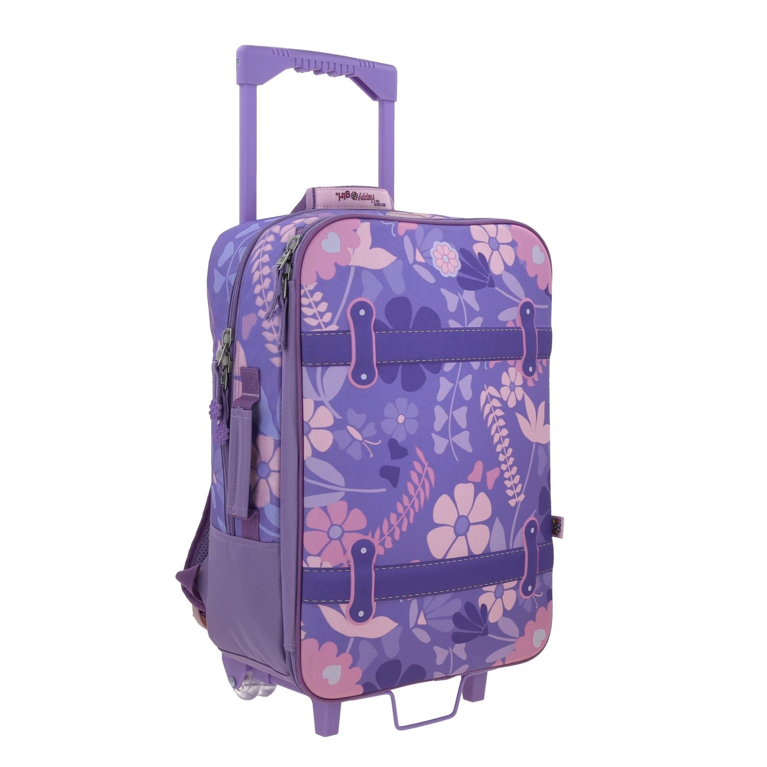 Foto 7 pulgar | Mochila Morada Con Ruedas Happy Girl Bagster