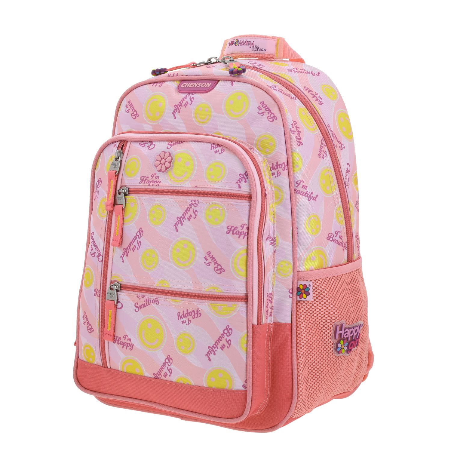 Foto 3 pulgar | Mochila Rosa Happy Girl Chenson Smil