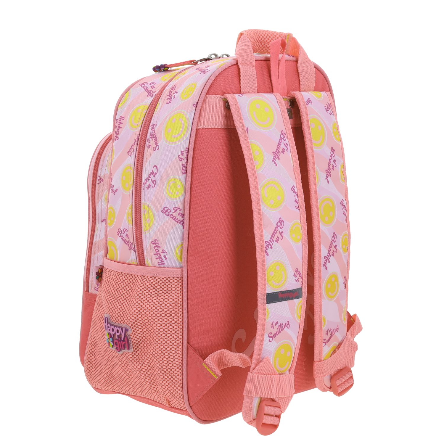 Foto 4 pulgar | Mochila Rosa Happy Girl Chenson Smil