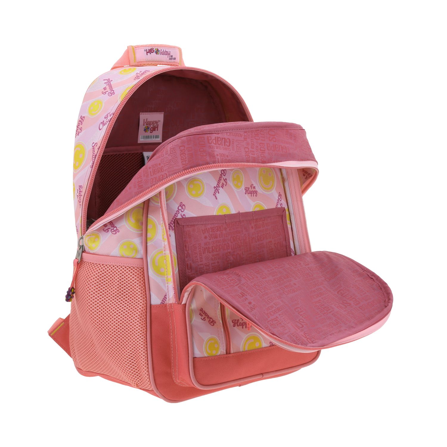 Foto 8 pulgar | Mochila Rosa Happy Girl Chenson Smil