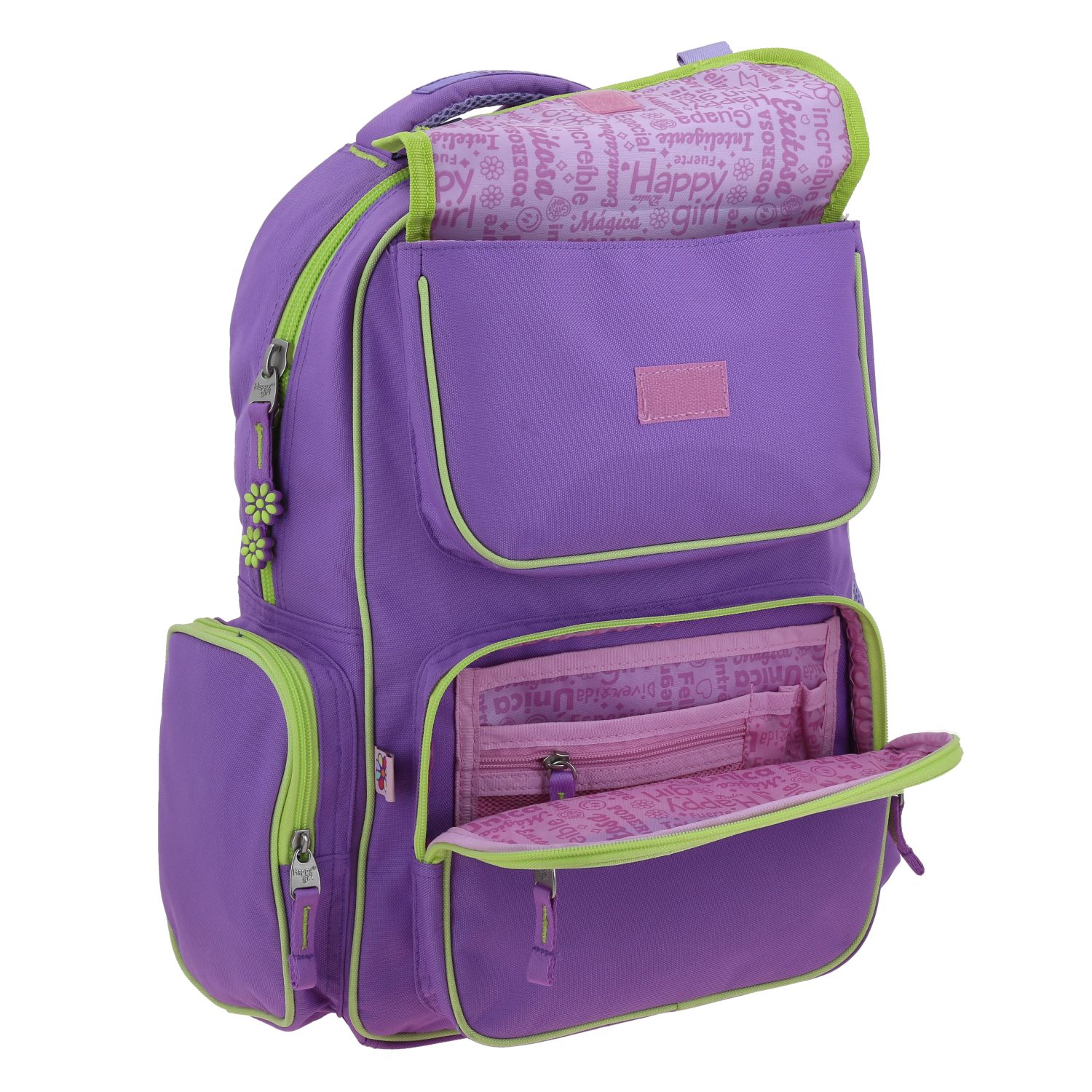 Foto 8 pulgar | Mochila Lila Happy Girl Strong
