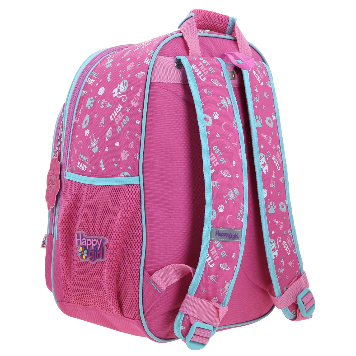 Foto 4 pulgar | Mochila Rosa Con Gatito Y Confeti Encapsulado Happy Girl Ajua