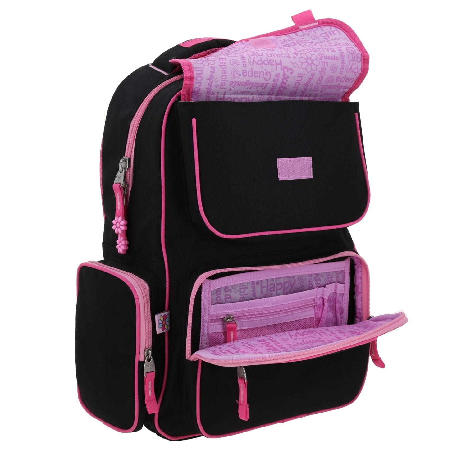 Foto 8 pulgar | Mochila Fucssia Happy Girl Strong