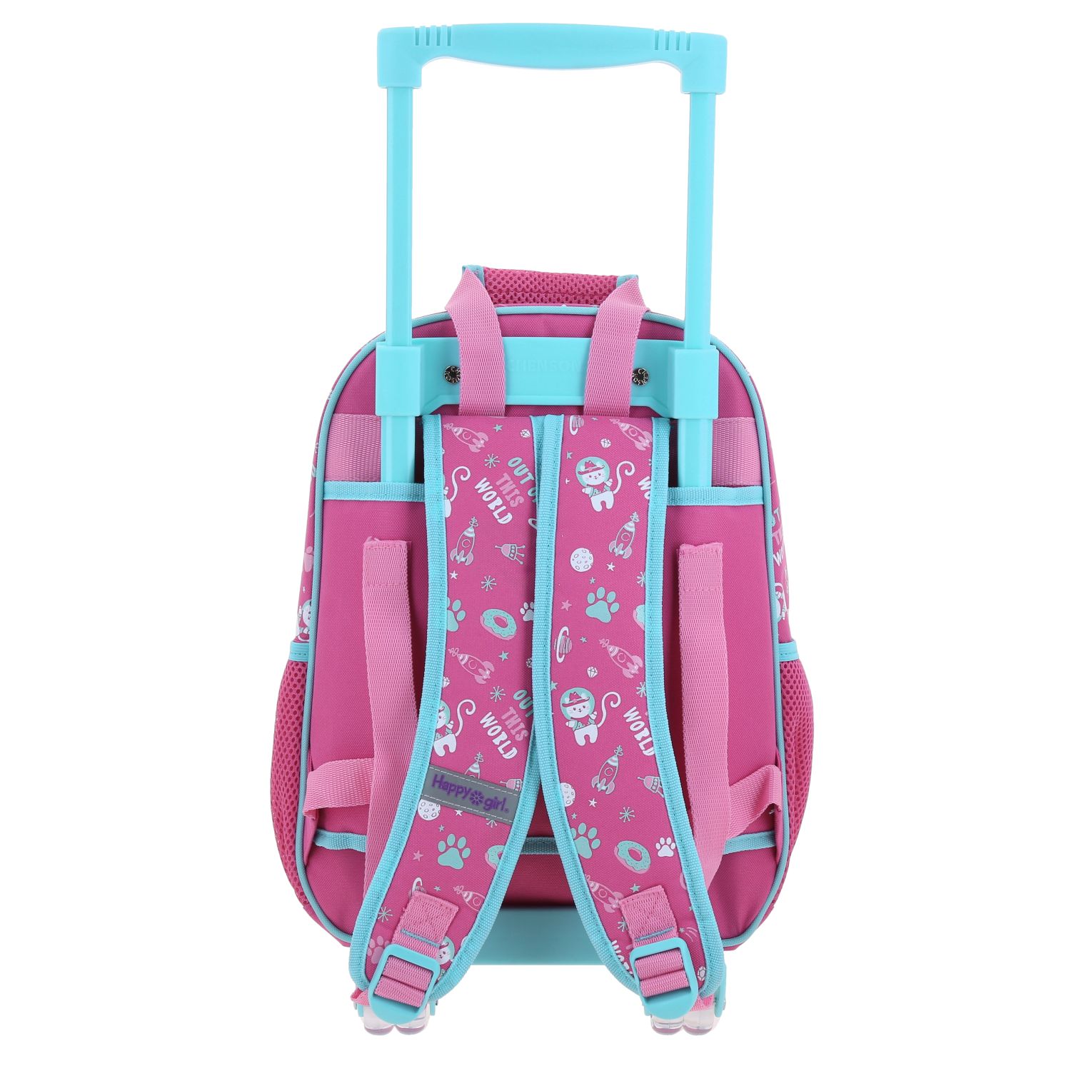 Foto 5 pulgar | Mochila Rosa Con Ruedas Con Gatito Y Confeti Encapsulado Happy Girl Ajua