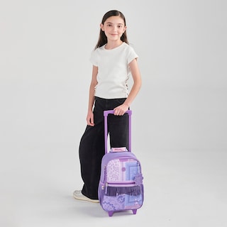 Foto 8 | Mochila Morada Con Ruedas Y Tiras Colgantes Happy Girl Cowli