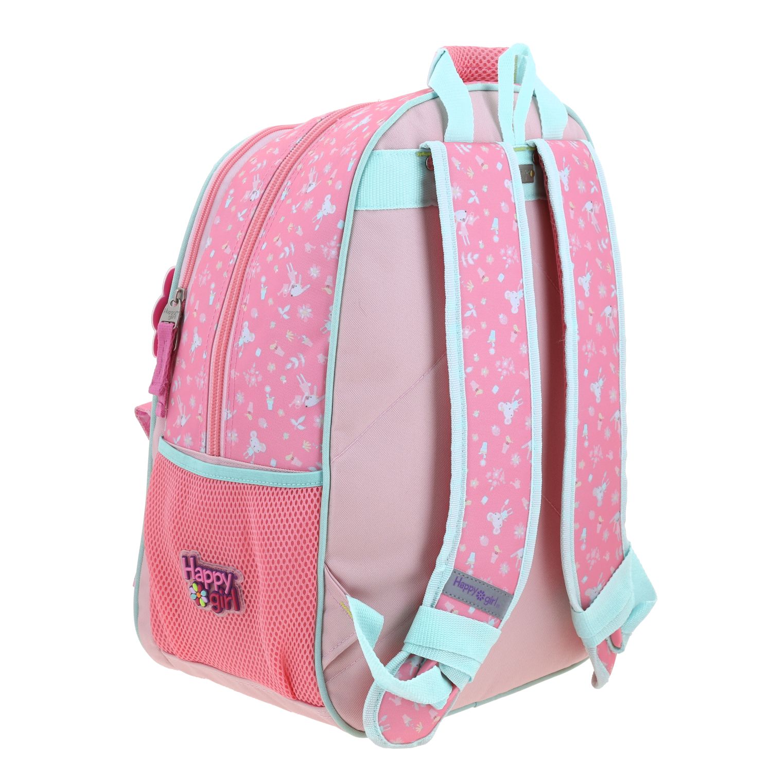 Foto 4 pulgar | Mochila Rosa Con Parches Y Corazón Happy Girl Uli