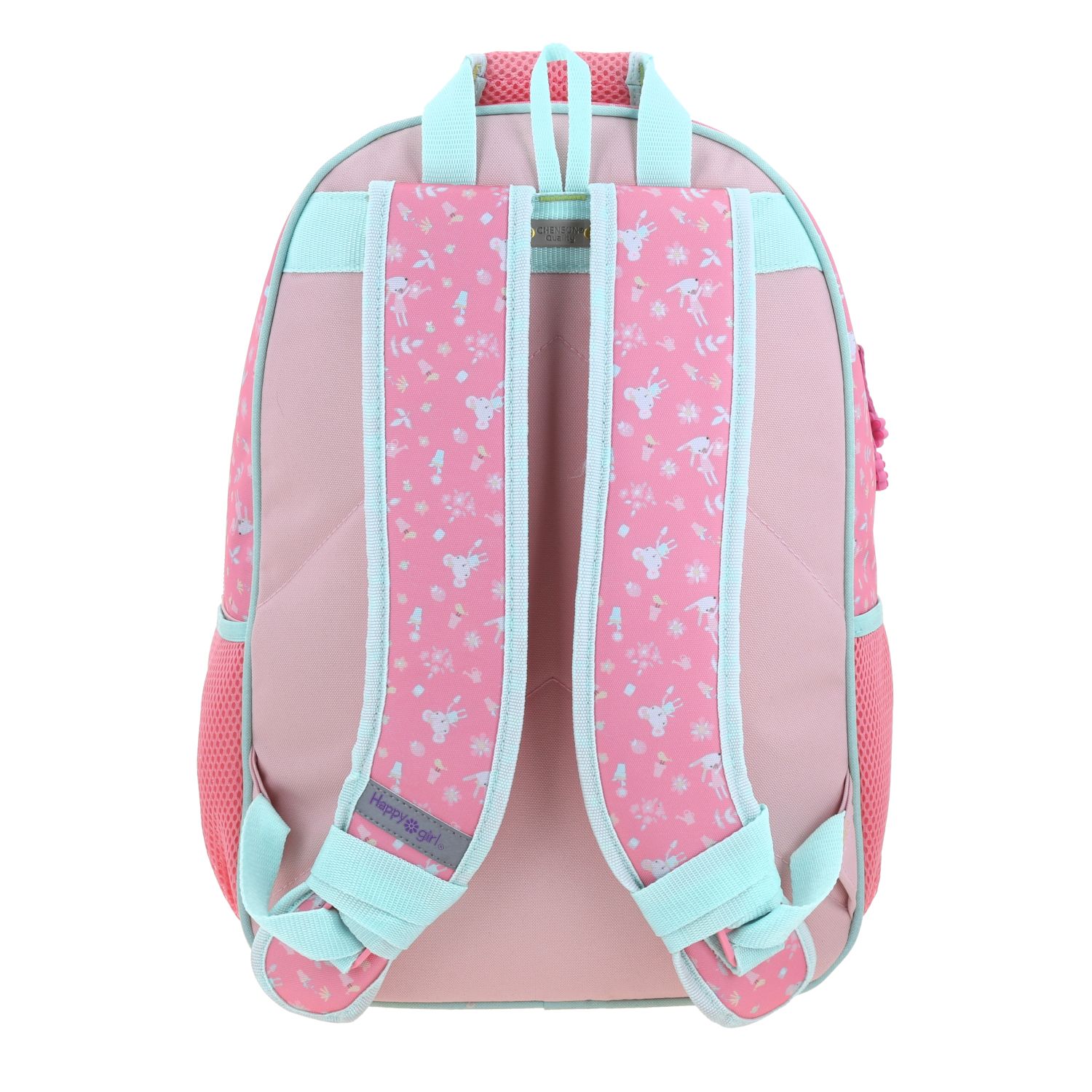 Foto 5 pulgar | Mochila Rosa Con Parches Y Corazón Happy Girl Uli