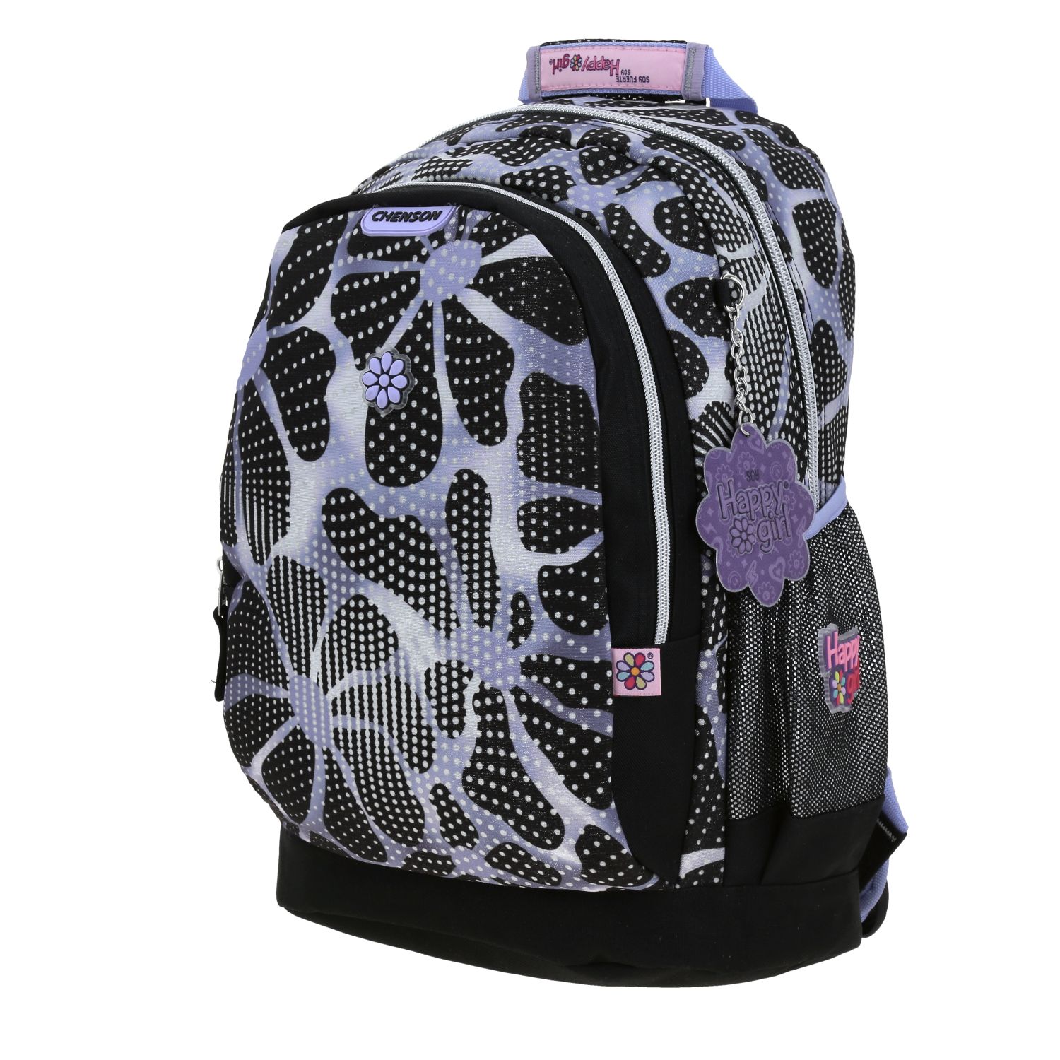 Foto 3 pulgar | Mochila  Negra Happy Girl Quiz