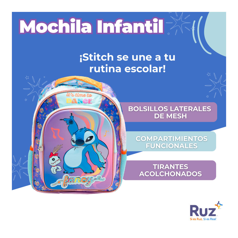 Foto 3 | Mochila Infantil Disney Stitch 20 L