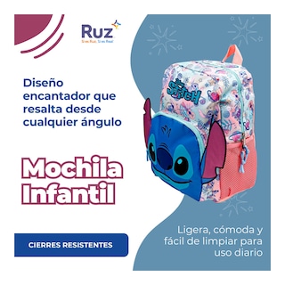 Foto 4 | Mochila Kinder Infantil Disney Stitch 11 L