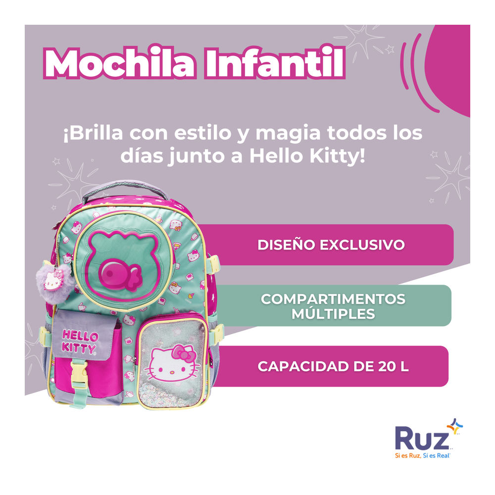 Foto 4 pulgar | Mochila Primaria Infantil Sanrio Hello Kitty 20 L