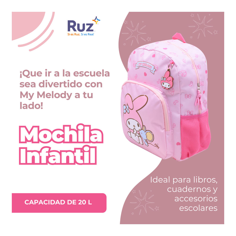 Foto 5 pulgar | Mochila Primaria Infantil Sanrio My Melody 20 L