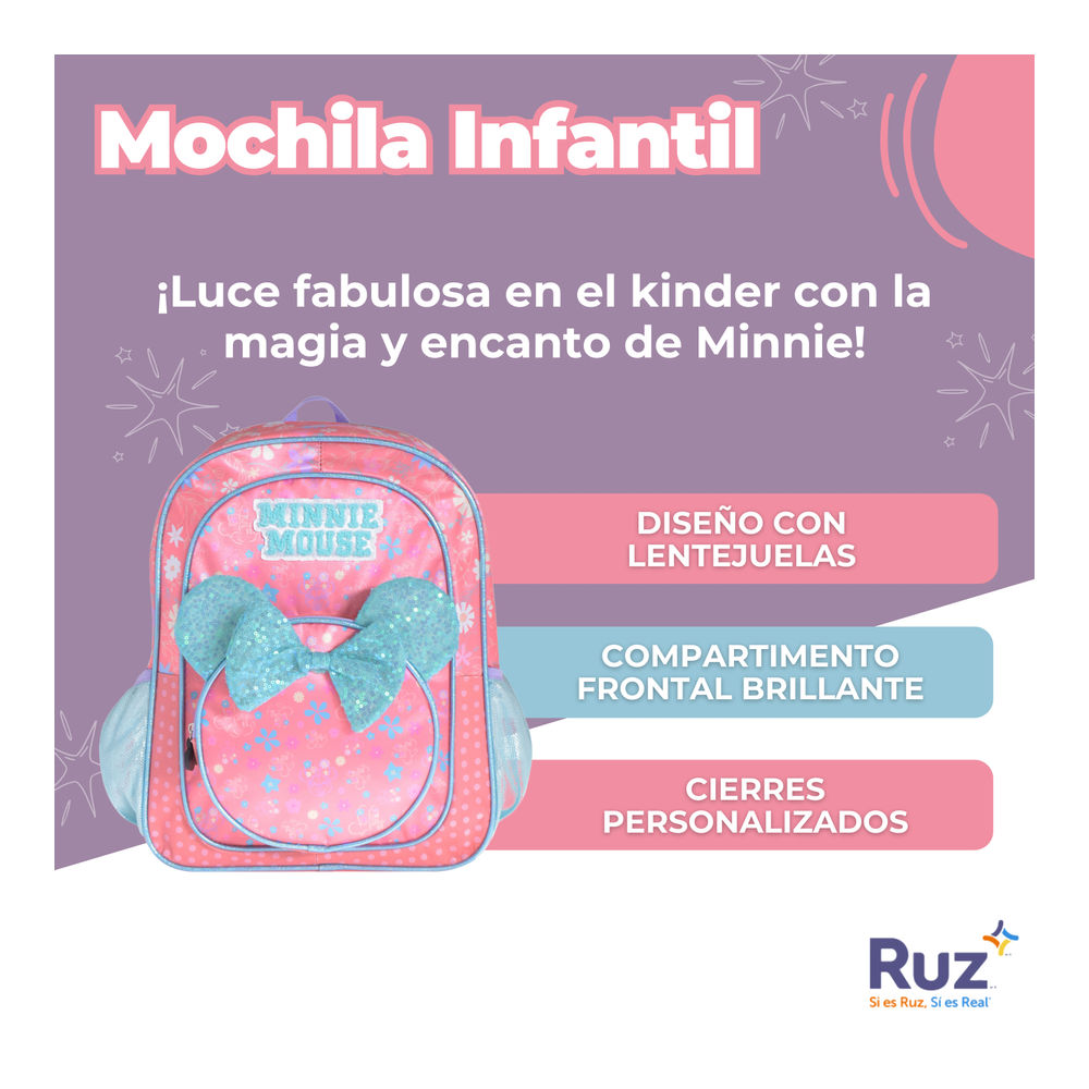 Foto 4 pulgar | Mochila Primaria Infantil Disney Minnie 20 L
