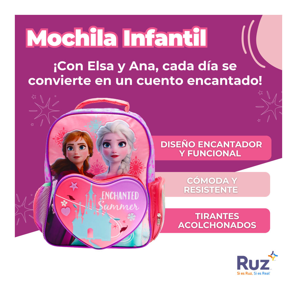 Foto 4 pulgar | Mochila Primaria Infantil Disney Frozen 20 L