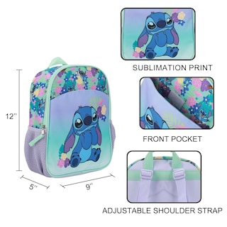Foto 4 | Set De Equipaje Con Estampado De Flores Tropicales Disney Stitch Para Jóvenes - Venta Internacional.