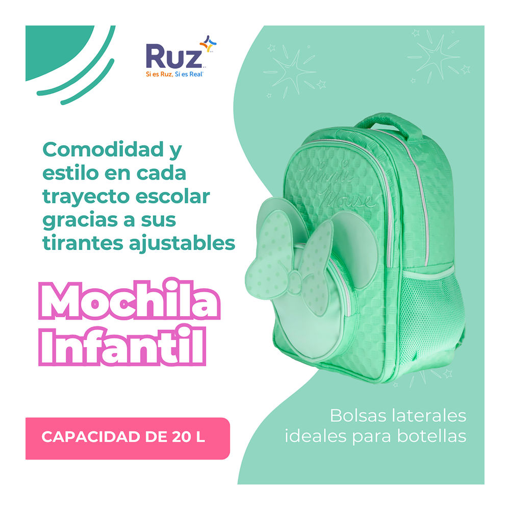 Foto 5 pulgar | Mochila Primaria Infantil Disney Minnie 20 L