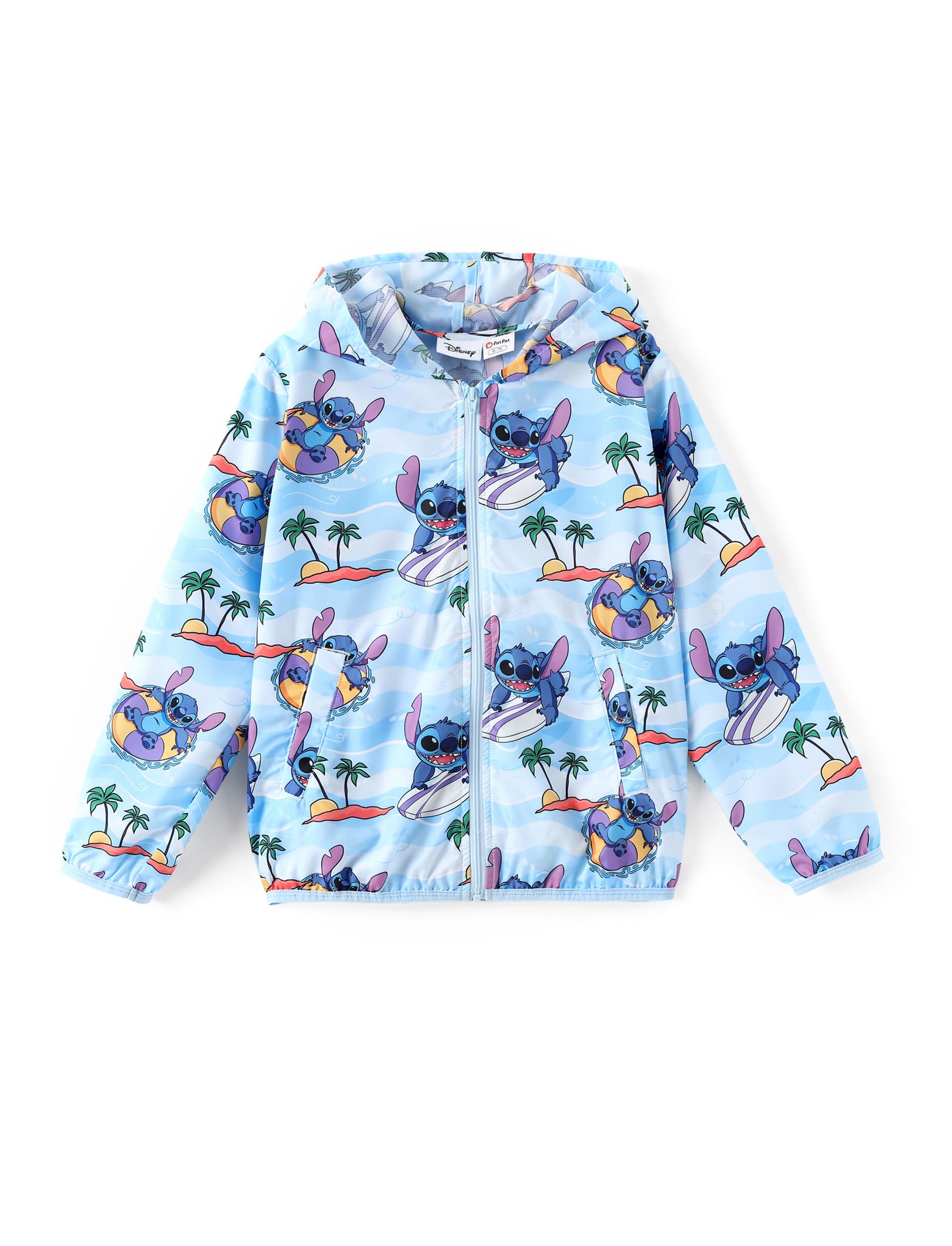 Foto 2 pulgar | Chaqueta Disney Lilo And Stitch Resistente A Los Rayos Uv Para Niños De 6 A 7 Años - Venta Internacional.