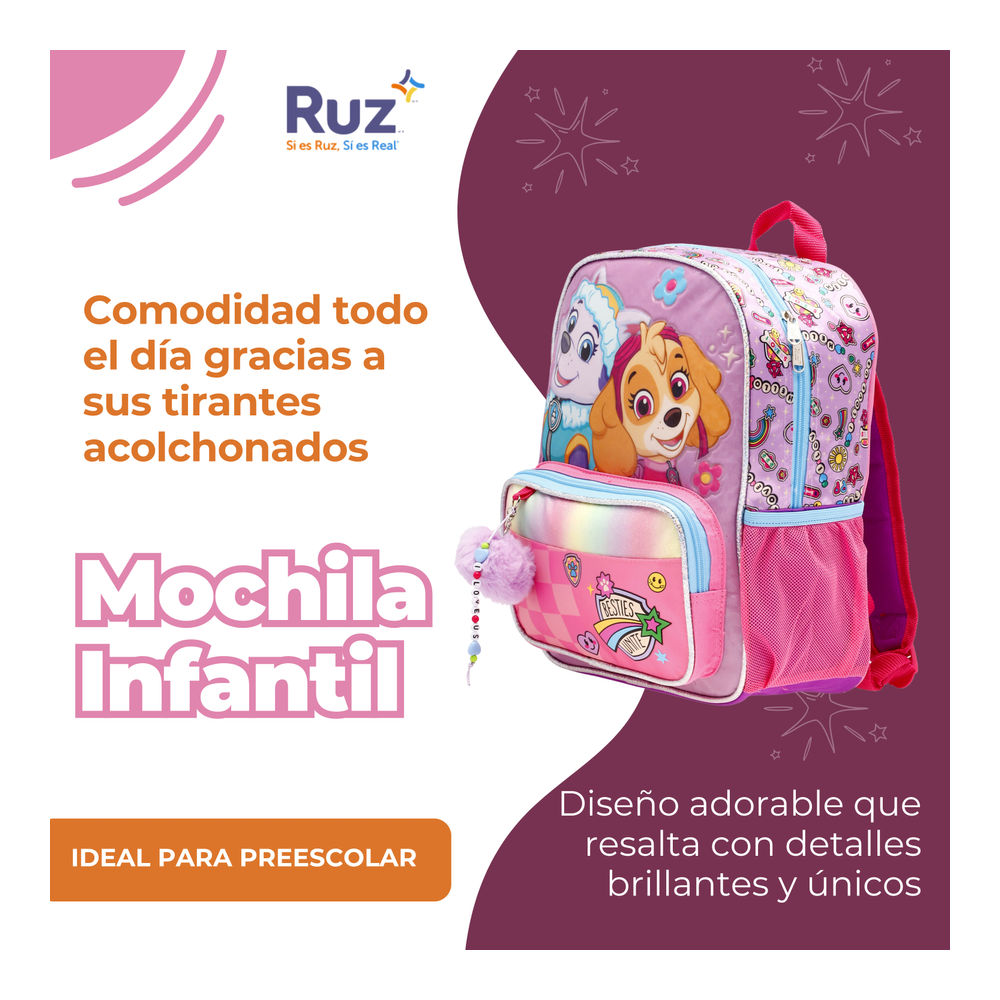 Foto 5 pulgar | Mochila Kinder Infantil Nickelodeon Paw Patrol 11 L