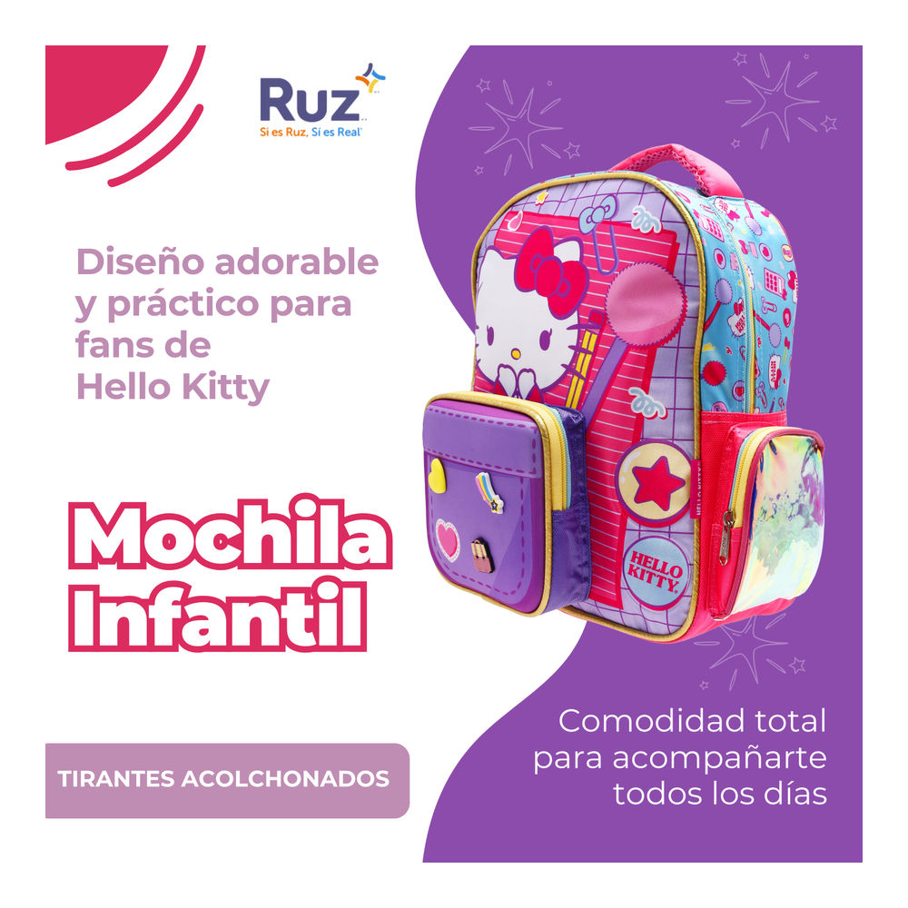 Foto 5 pulgar | Mochila Kinder Infantil Sanrio Hello Kitty 11 L