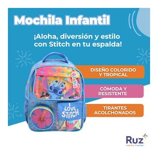 Foto 3 | Mochila Primaria Infantil Disney Stitch 20 L