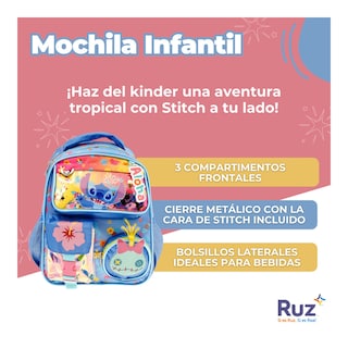 Foto 3 | Mochila Kinder Infantil Disney Stitch 11 L
