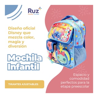 Foto 4 | Mochila Kinder Infantil Disney Stitch 11 L