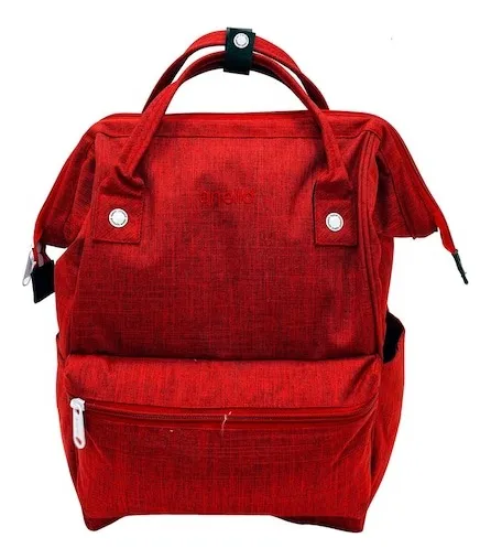 Mochila Backpack Escolar Viaje Anello Matte Elegante Para Niños Color Rojo