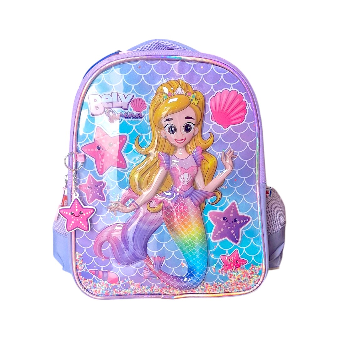 Foto 2 pulgar | Fm Mochila Chica Kinder Bely Y Beto Sirena Lentejuelas Be504k35bp