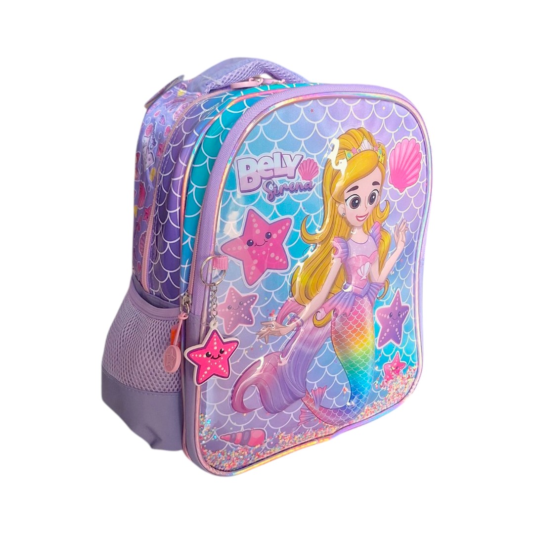 Foto 4 pulgar | Fm Mochila Chica Kinder Bely Y Beto Sirena Lentejuelas Be504k35bp