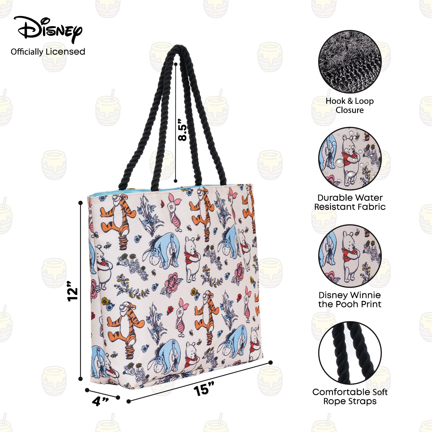 Foto 3 pulgar | Bolso Disney Winnie The Pooh Para Mujer Eeyore Piglet Tigger - Venta Internacional.