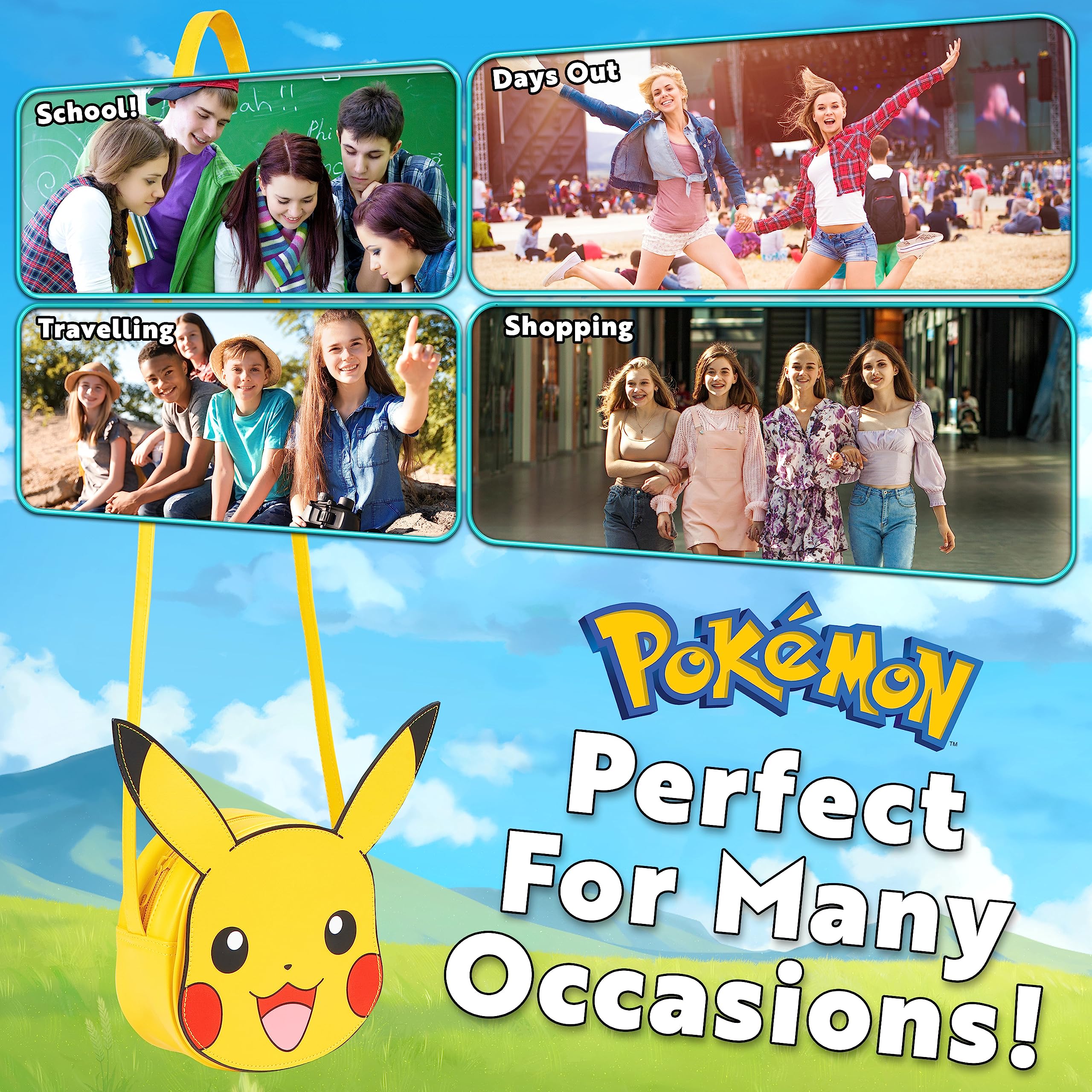 Foto 5 pulgar | Bandolera Pokémon Pikachu 3d Para Niñas, Producto Oficial - Venta Internacional.