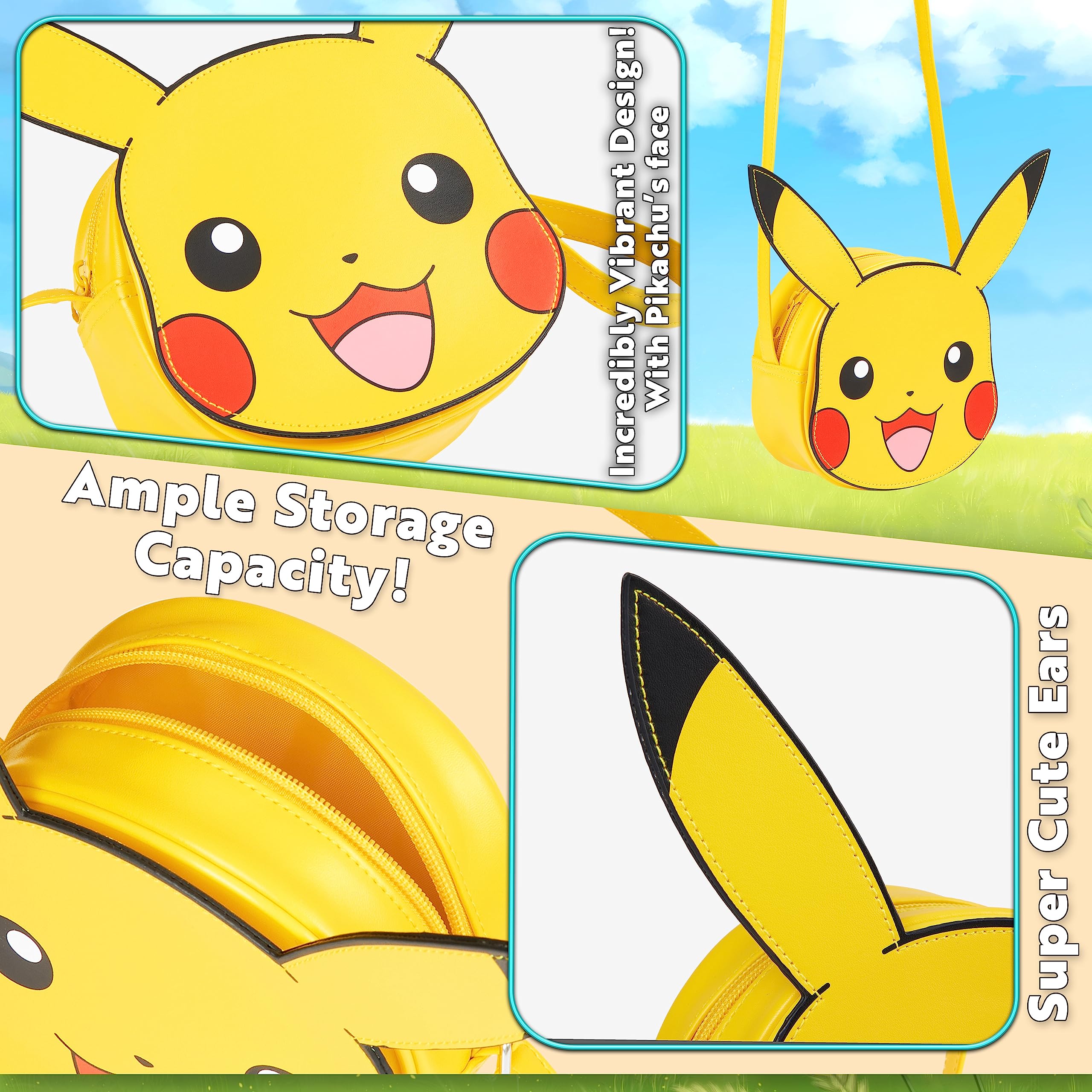 Foto 6 pulgar | Bandolera Pokémon Pikachu 3d Para Niñas, Producto Oficial - Venta Internacional.