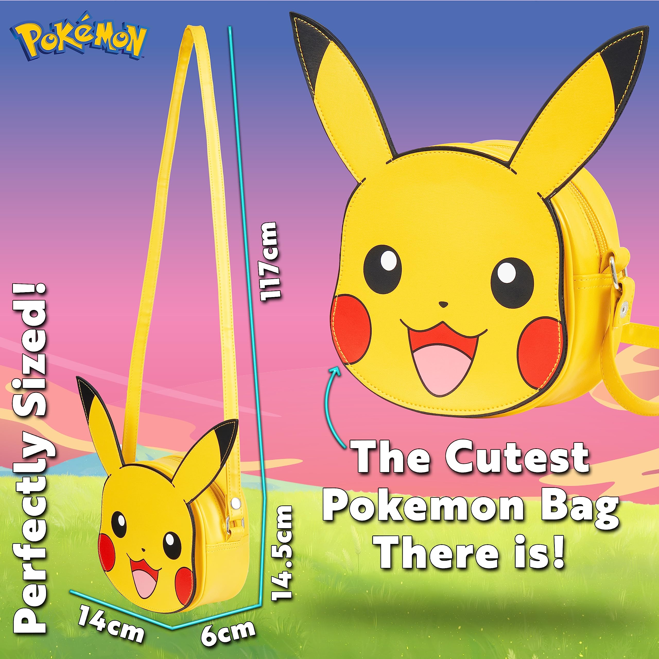 Foto 7 pulgar | Bandolera Pokémon Pikachu 3d Para Niñas, Producto Oficial - Venta Internacional.