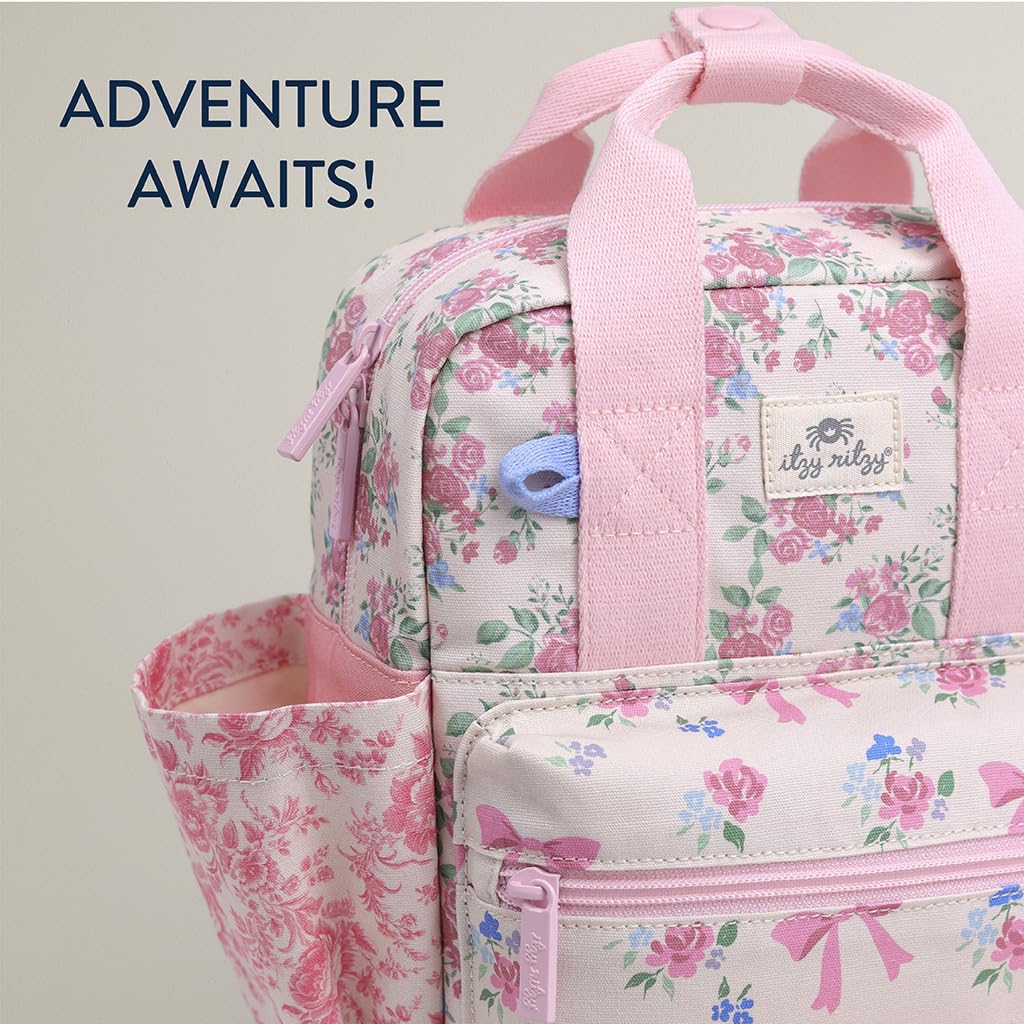Foto 6 pulgar | Mochila Para Niños Pequeños Itzy Ritzy Ribbons & Roses Con Bolsillos - Venta Internacional.