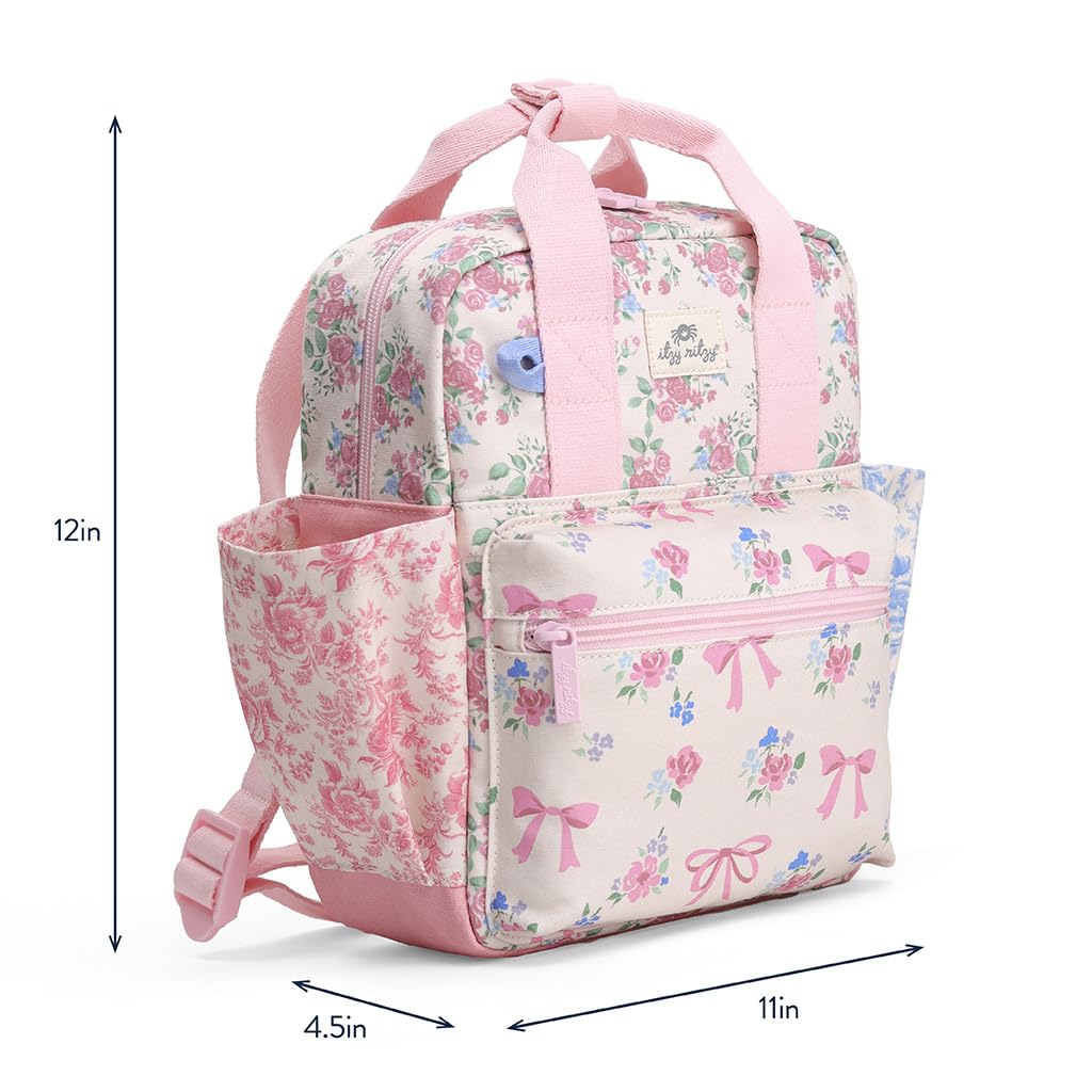 Foto 7 pulgar | Mochila Para Niños Pequeños Itzy Ritzy Ribbons & Roses Con Bolsillos - Venta Internacional.