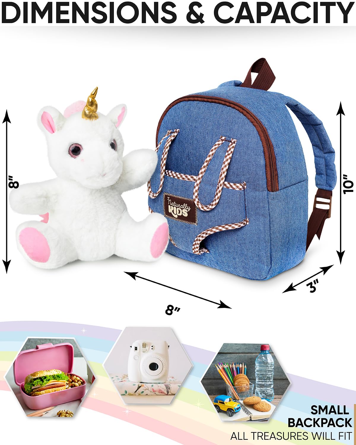 Foto 4 pulgar | Mochila Naturally Kids Unicorn Con Animal De Peluche De 2 A 3 Años - Venta Internacional.