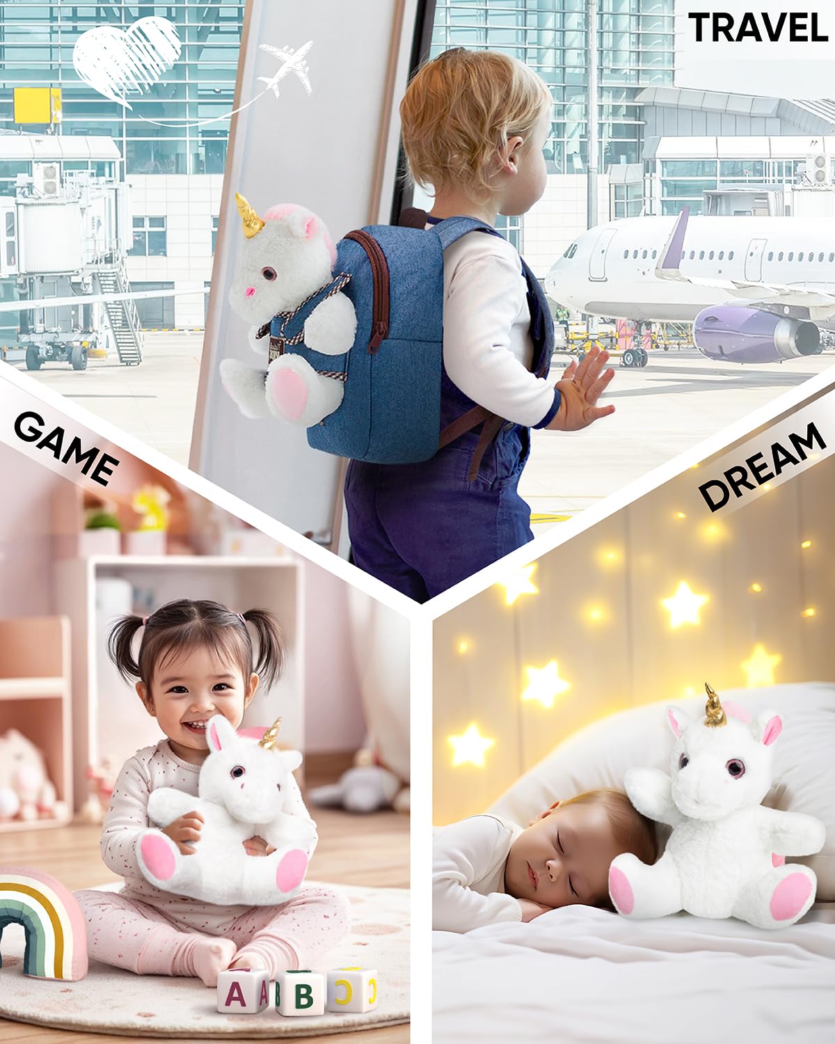 Foto 7 pulgar | Mochila Naturally Kids Unicorn Con Animal De Peluche De 2 A 3 Años - Venta Internacional.