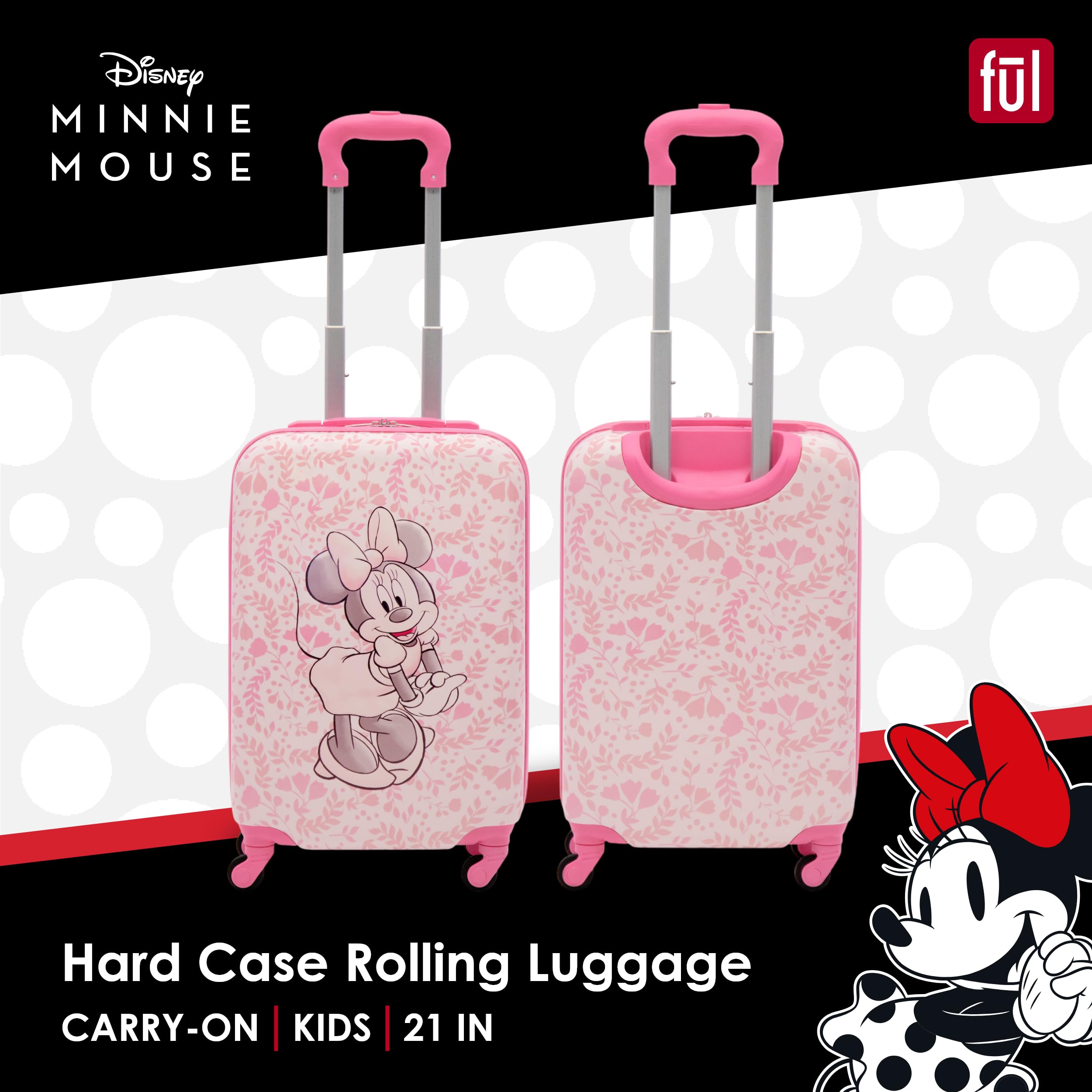 Foto 2 | Equipaje De Mano Ful, Unisex, Para Niños, De Minnie Mouse, 21 Pulgadas - Venta Internacional.