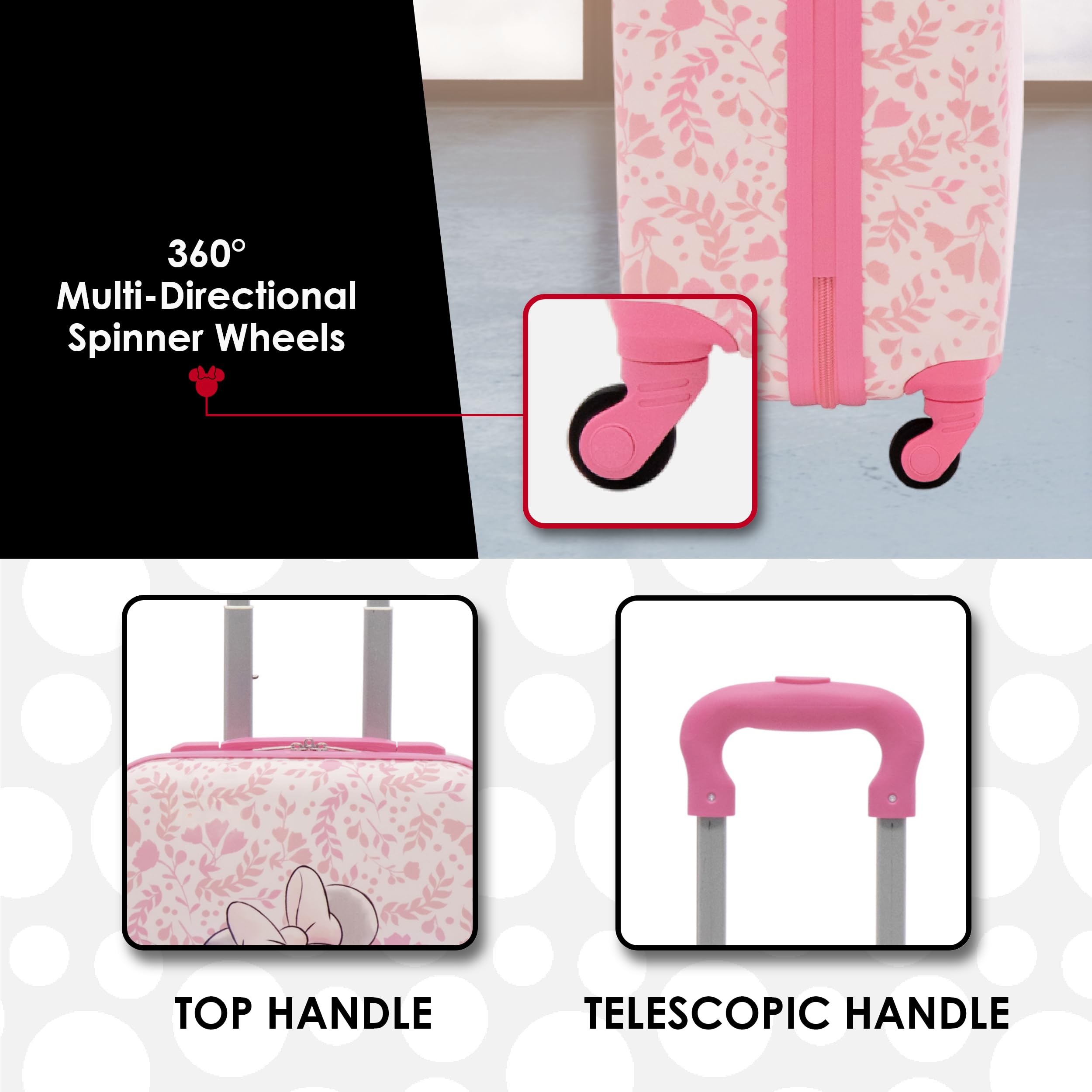 Foto 6 pulgar | Equipaje De Mano Ful, Unisex, Para Niños, De Minnie Mouse, 21 Pulgadas - Venta Internacional.