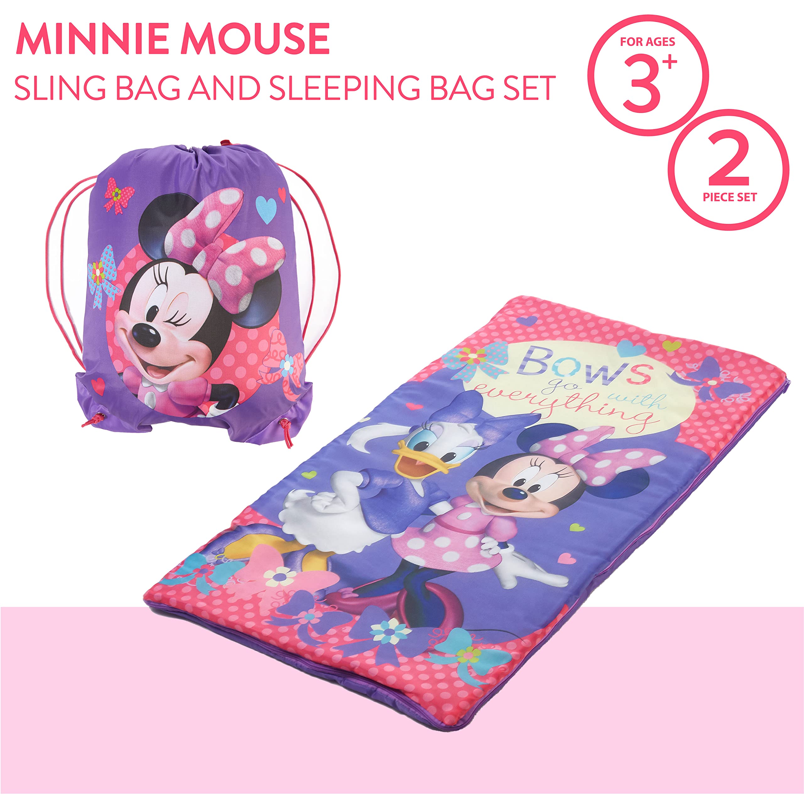 Foto 3 pulgar | Bolso Bandolera Slumber Set Minnie Mouse Para Niños Mayores De 3 Años - Venta Internacional.