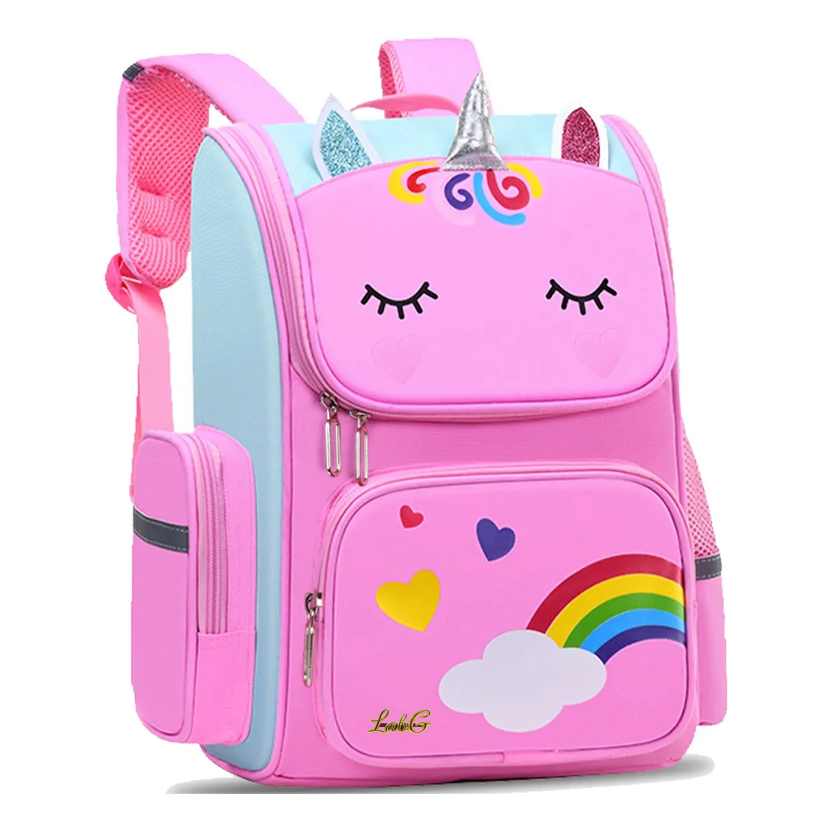 Foto 2 pulgar | Mochila Infantil Impermeable Niña Unicornio Lab.g Rosa