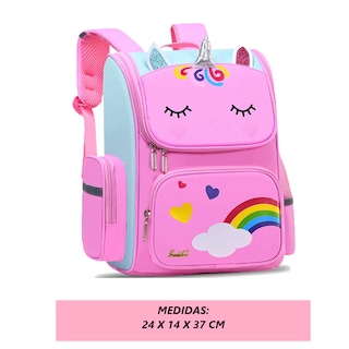 Foto 5 | Mochila Infantil Impermeable Niña Unicornio Lab.g Rosa
