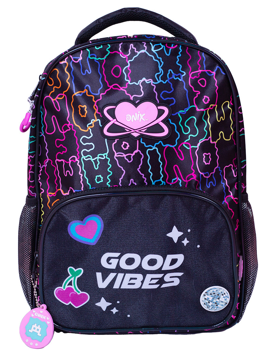 Mochila Escolar, Onix,  ''good Vibes''